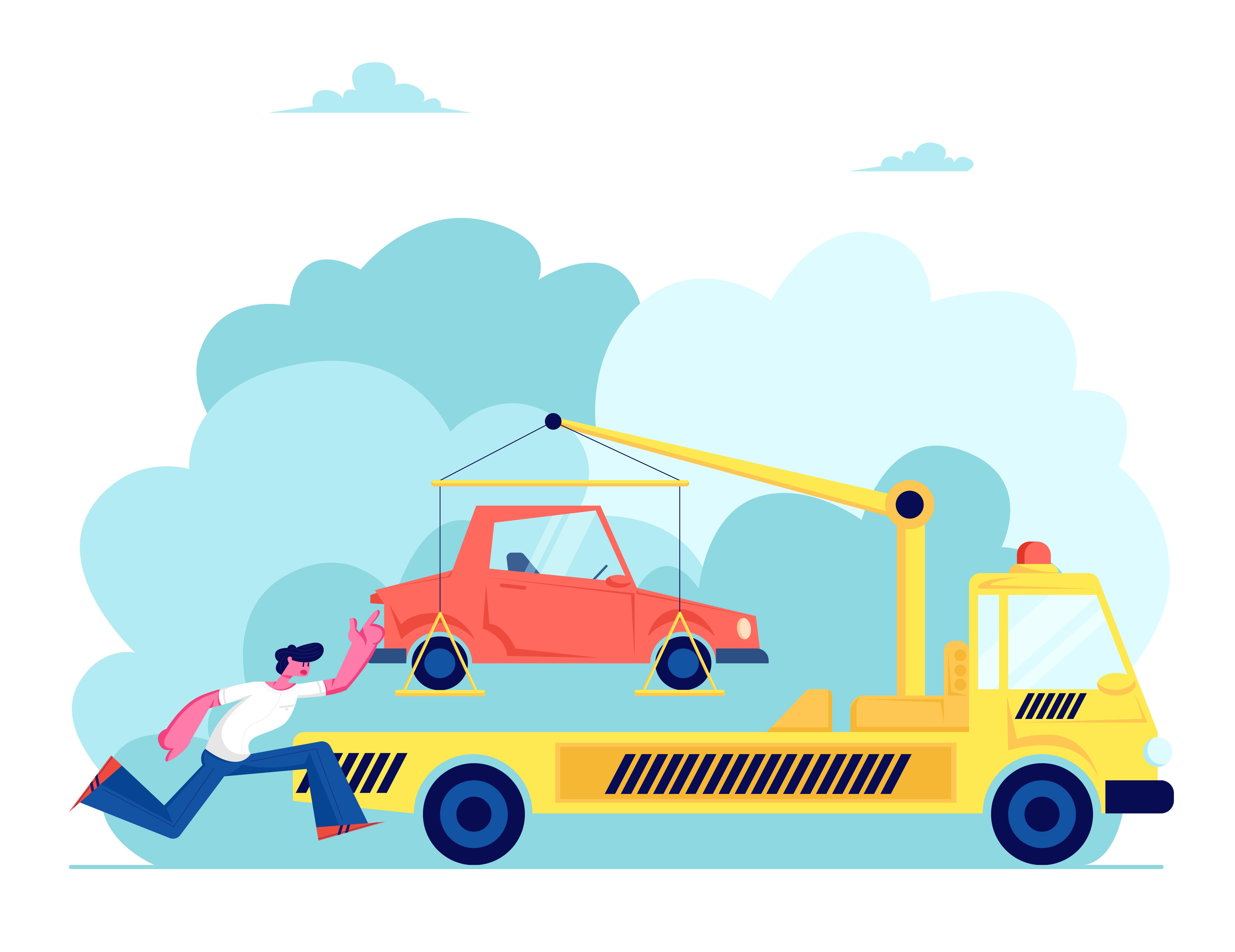 Illustrasjon av bilberging